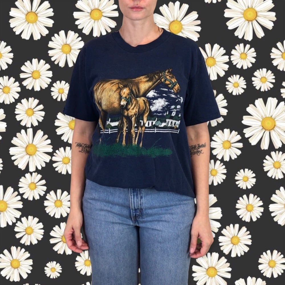 90’s Authentic VNTG Cotton Grove Designs Horse Tee